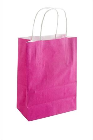 8*15*20 cm Büküm Saplı Kağıt Poşet 1 Adet  - Sarı