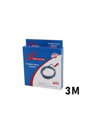 3 Metre Lavabo Açma Sustası - Spiral Esnek Yay - 6 mm