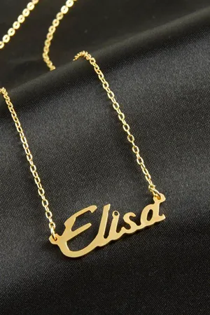 Elisa İsimli Kolye (Kişiye Özel) - Sarı