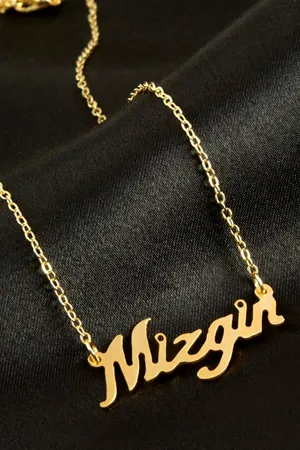 Mizgin İsimli Kolye (Kişiye Özel) - Sarı