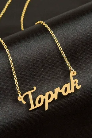 Toprak İsimli Kolye (Kişiye Özel) - Sarı