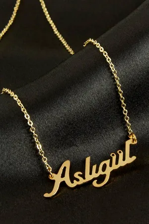 Aslıgül İsimli Kolye (Kişiye Özel) - Sarı