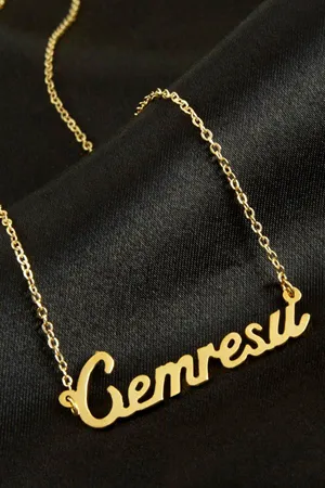 Cemresu İsimli Kolye (Kişiye Özel) - Sarı