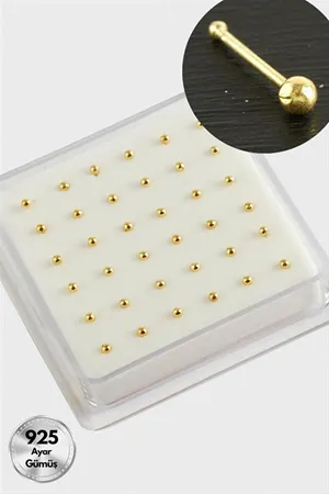 2 mm Top Gümüş Hızma 36 Adet - Sarı