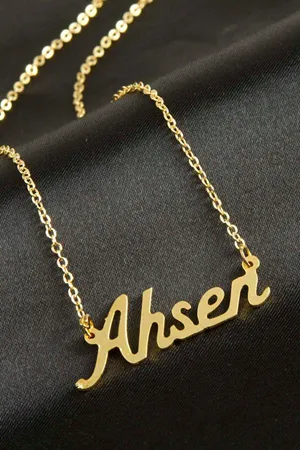 Ahsen isimli kolye (Kişiye Özel) - Sarı
