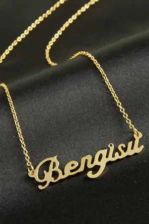 Bengisu isimli kolye (Kişiye Özel) - Sarı