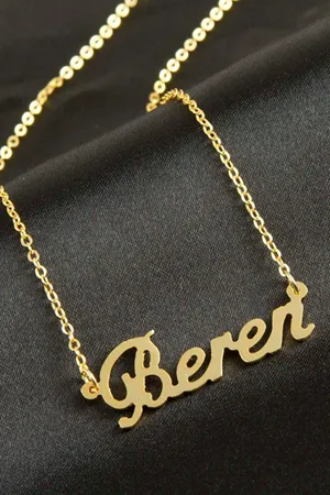 Beren isimli kolye (Kişiye Özel) - Sarı