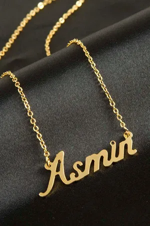 Asmin isimli kolye (Kişiye Özel) - Sarı
