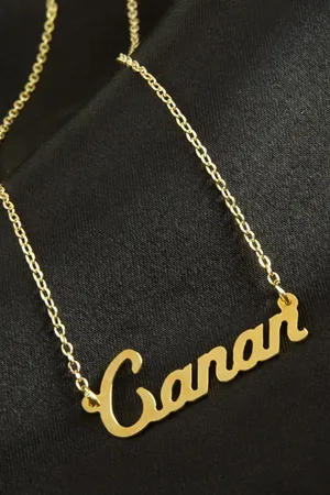 Canan isimli kolye (Kişiye Özel) - Sarı