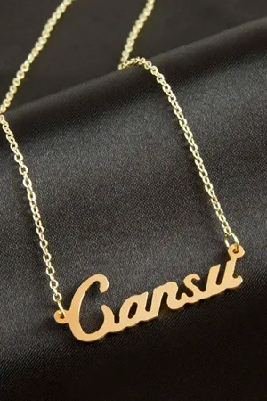 Cansu isimli kolye (Kişiye Özel) - Sarı