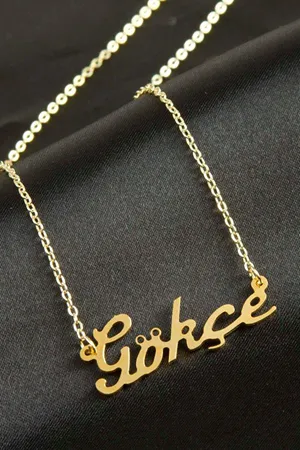 Gökçe isimli kolye (Kişiye Özel) - Sarı