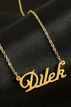 Dilek isimli kolye (Kişiye Özel) - Sarı