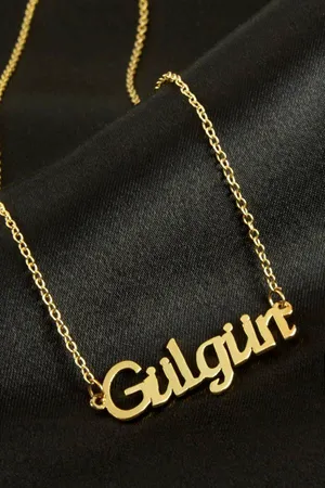 Gülgün isimli kolye (Kişiye Özel) - Sarı