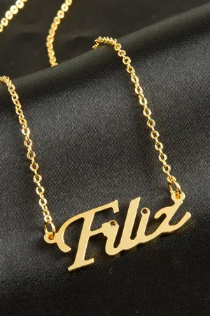 Filiz isimli kolye (Kişiye Özel) - Sarı