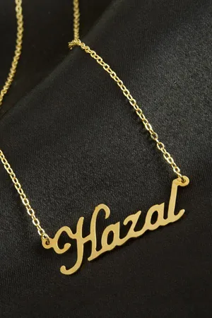 Hazal isimli kolye (Kişiye Özel) - Sarı
