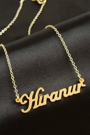 Hiranur isimli kolye (Kişiye Özel) - Sarı