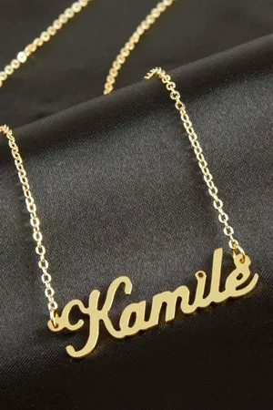 Kamile isimli kolye (Kişiye Özel) - Sarı