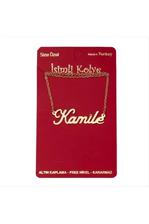 Kamile isimli kolye (Kişiye Özel) - Sarı