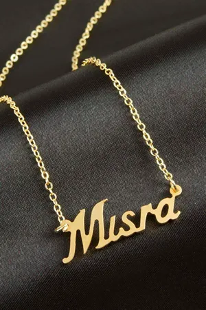 Mısra isimli kolye (Kişiye Özel) - Sarı