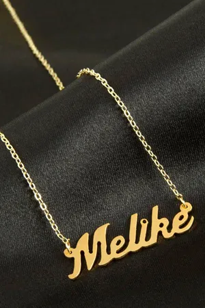 Melike isimli kolye (Kişiye Özel) - Sarı