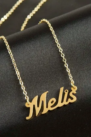 Melis isimli kolye (Kişiye Özel) - Sarı