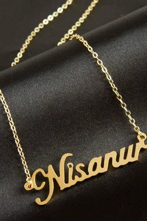 Nisanur isimli kolye (Kişiye Özel) - Sarı