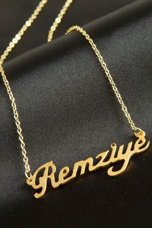 Remziye isimli kolye (Kişiye Özel) - Sarı