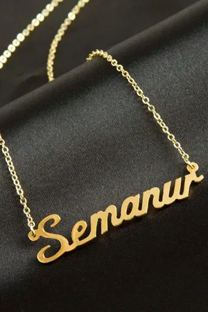Semanur isimli kolye (Kişiye Özel) - Sarı