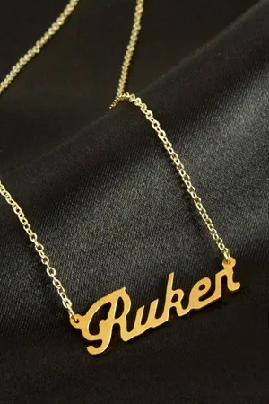 Ruken isimli kolye (Kişiye Özel) - Sarı