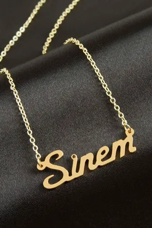 Sinem isimli kolye (Kişiye Özel) - Sarı