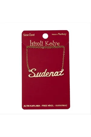 Sudenaz isimli kolye (Kişiye Özel) - Sarı