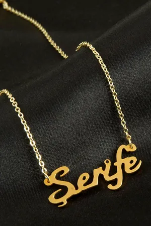 Şerife isimli kolye (Kişiye Özel) - Sarı