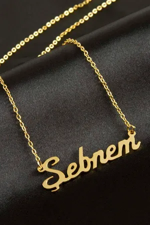 Şebnem isimli kolye (Kişiye Özel) - Sarı