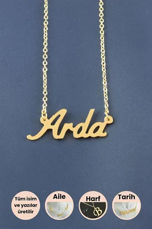 Arda İsimli Kolye - Sarı