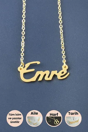 Emre İsimli Kolye - Sarı