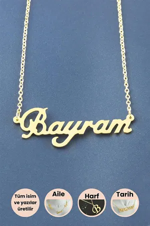 Bayram İsimli Kolye - Sarı