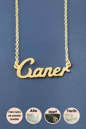 Caner İsimli Kolye - Sarı