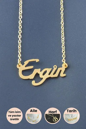 Ergin İsimli Kolye - Sarı