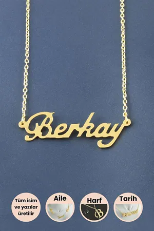 Berkay İsimli Kolye - Sarı