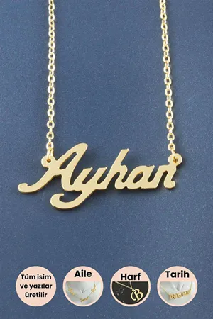 Ayhan İsimli Kolye - Sarı