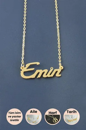 Emin İsimli Kolye - Sarı