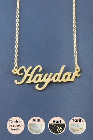 Haydar İsimli Kolye - Sarı