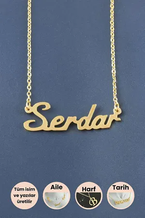 Serdar İsimli Kolye - Sarı