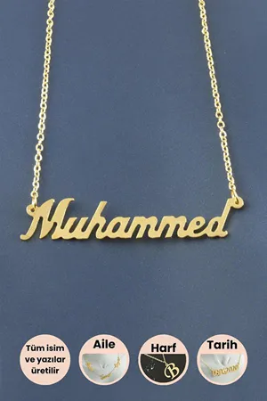 Muhammed İsimli Kolye - Sarı