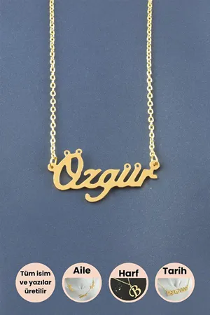 Özgür İsimli Kolye - Sarı