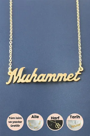 Muhammet İsimli Kolye - Sarı