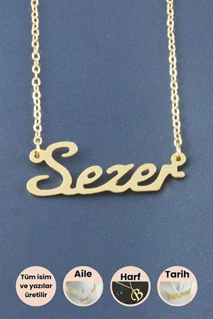 Sezer İsimli Kolye - Sarı