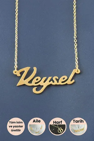 Veysel İsimli Kolye - Sarı