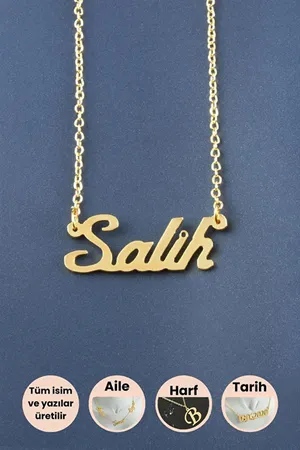 Salih İsimli Kolye - Sarı