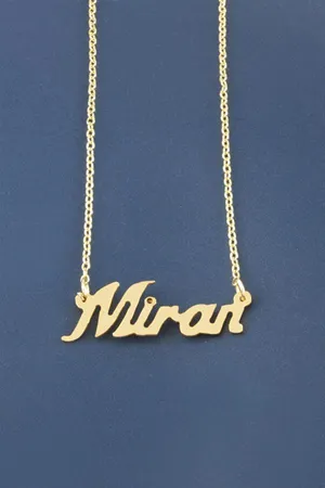 Miran İsimli Kolye - Sarı